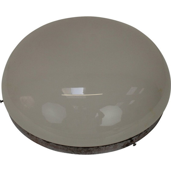 Image 1 of Lampada da soffitto vintage in cromo e vetro, Germania 1940