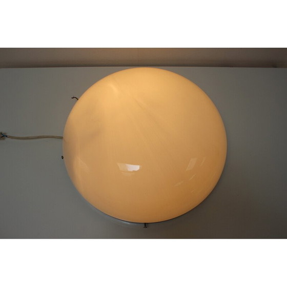 Image 1 of Lampada da soffitto vintage in cromo e vetro, Germania 1940
