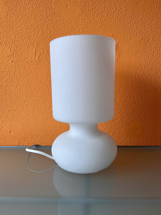 Image 1 of Rare Ikea Lykta Table Lamp Lamp 90s Frosted White Matte White