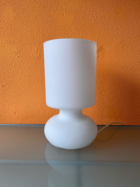 Image 1 of Rare Ikea Lykta Table Lamp Lamp 90s Frosted White Matte White