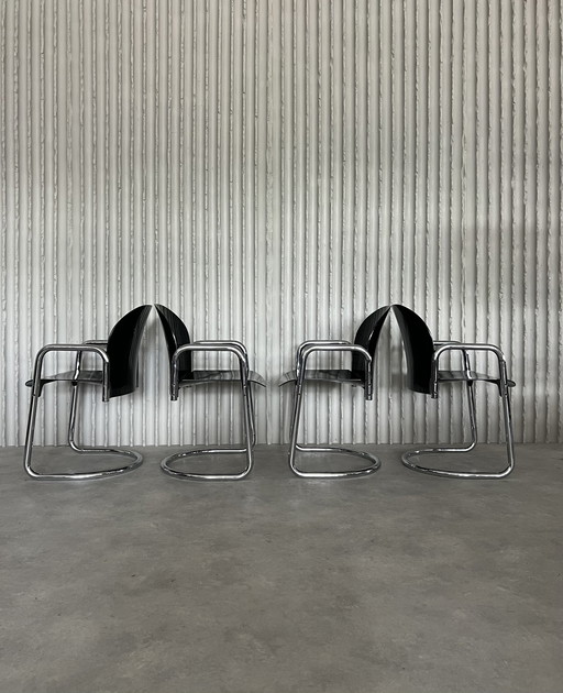 4x Chaises Dialogo par Afra & Tobia Scarpa