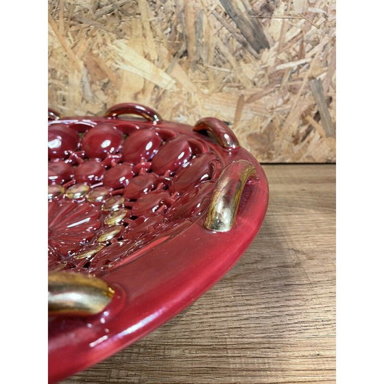 Image 1 of Vintage earthenware center bowl, 1950-1960