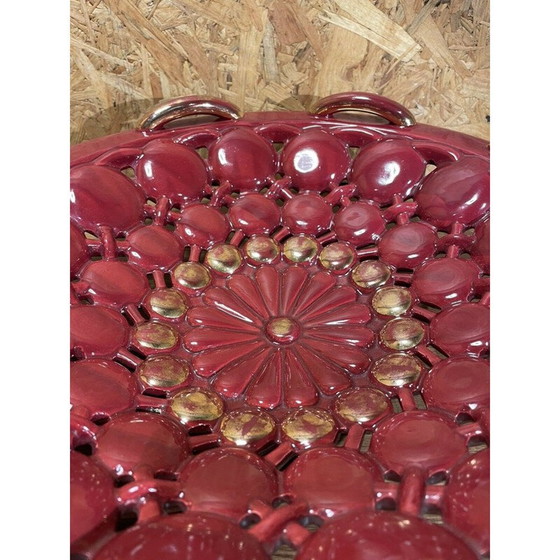 Image 1 of Vintage earthenware center bowl, 1950-1960