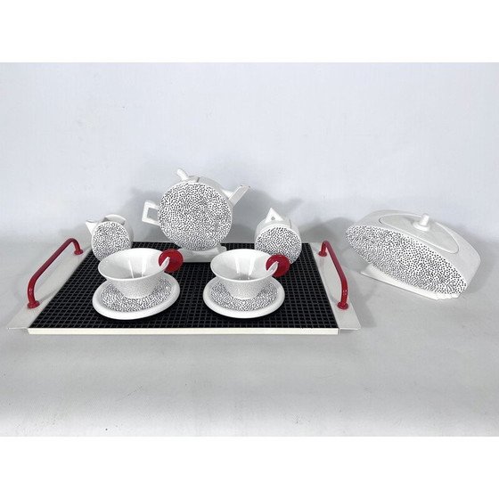 Image 1 of Vintage ceramic tea set by Mas for Memphis Milano, Italy 1980s