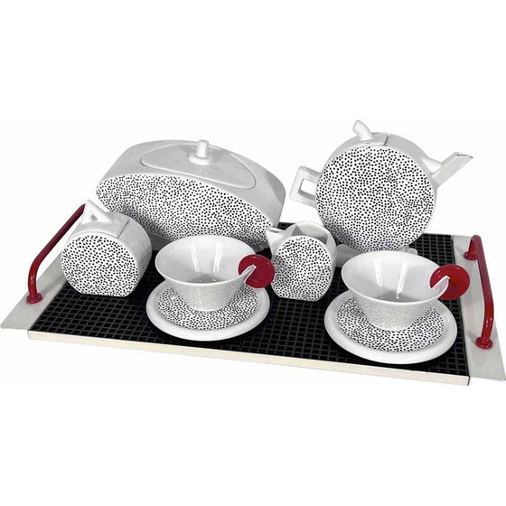 Image 1 of Vintage ceramic tea set by Mas for Memphis Milano, Italy 1980s