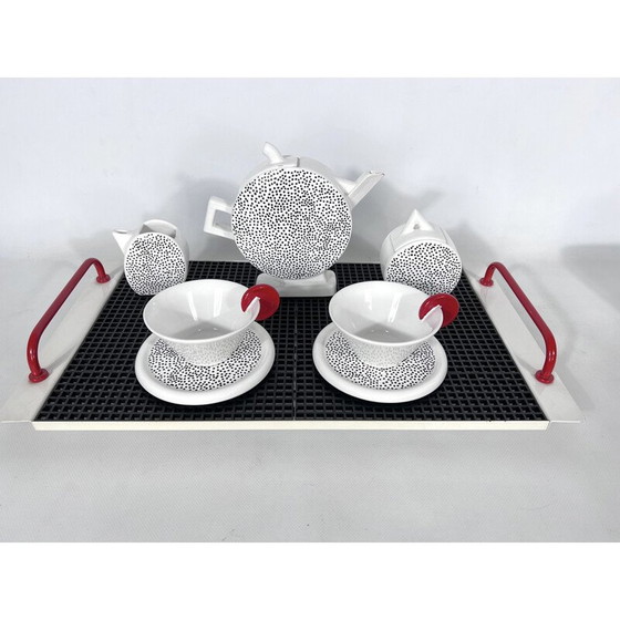 Image 1 of Vintage ceramic tea set by Mas for Memphis Milano, Italy 1980s
