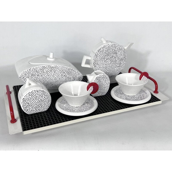 Image 1 of Vintage ceramic tea set by Mas for Memphis Milano, Italy 1980s