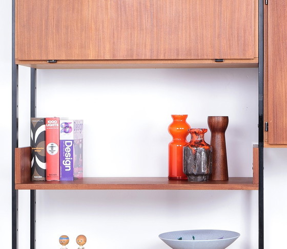 Image 1 of Vintage Wall Unit Teak And Metal, 1960S