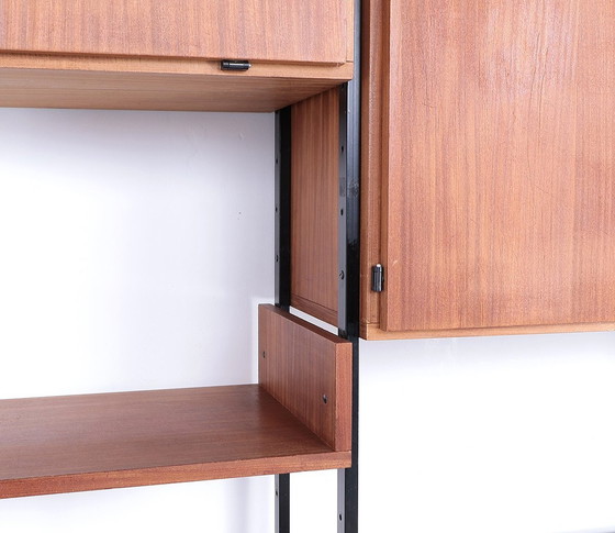 Image 1 of Vintage Wall Unit Teak And Metal, 1960S