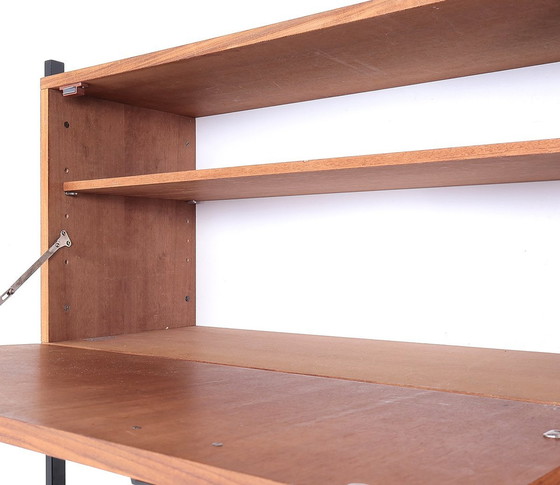 Image 1 of Vintage Wall Unit Teak And Metal, 1960S