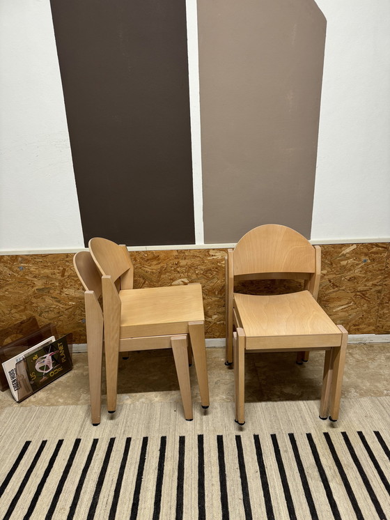 Image 1 of Stackable Scandinavian Dining Chairs