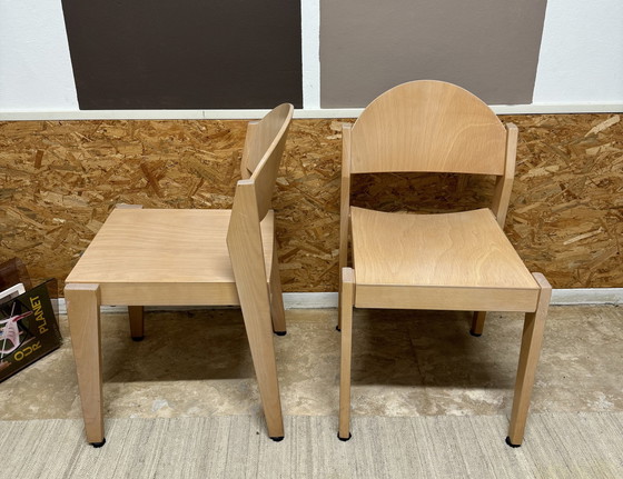 Image 1 of Stackable Scandinavian Dining Chairs