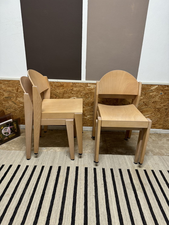 Image 1 of Stackable Scandinavian Dining Chairs