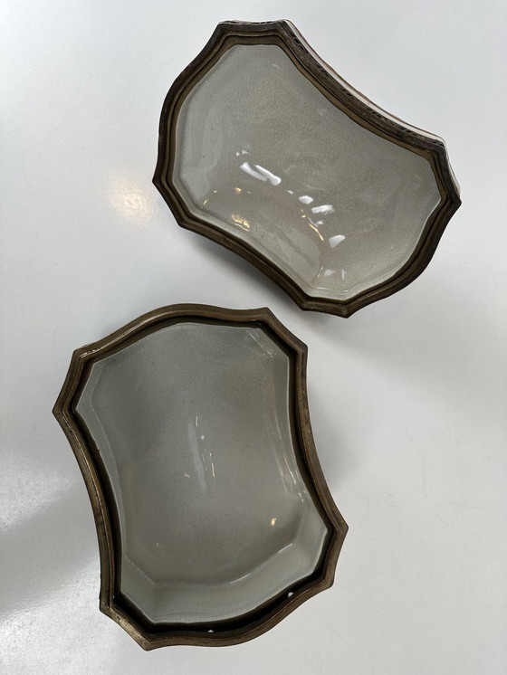 Image 1 of Tarro Art Déco con tapa - Porcelana 