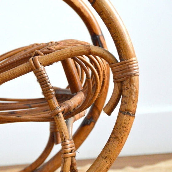 Image 1 of Vintage rattan rocking chair by Rohe Noordwolde, 1950-1960