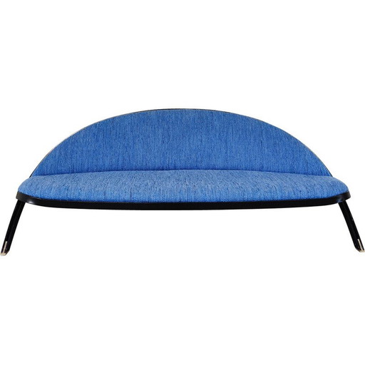 Italian vintage blue "Saturno" sofa by Gastone Rinaldi for Rima, 1957