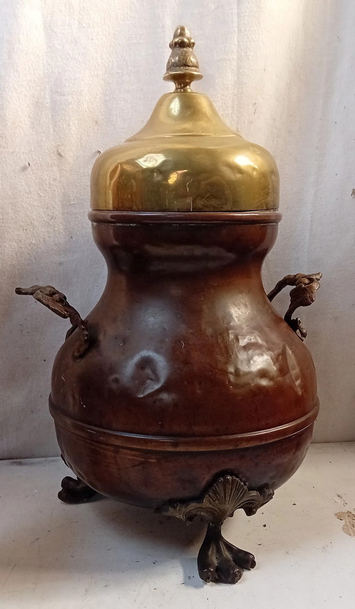 Antique Bronze Tobacco Jar