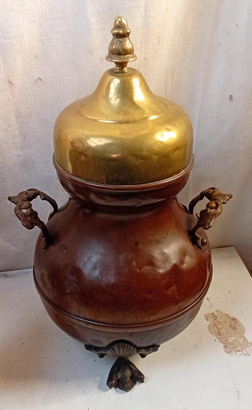 Antique Bronze Tobacco Jar