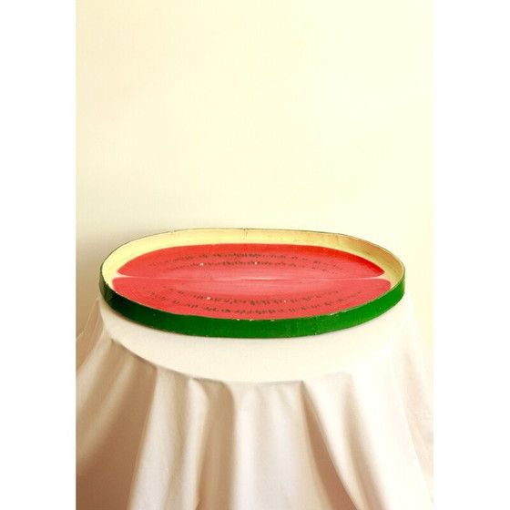 Image 1 of Vassoio vintage in cartapesta anguria, Italia 1960