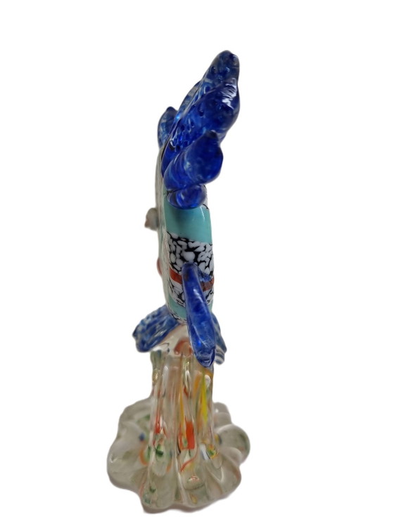 Image 1 of Murano style glass fish on pedestal 2nd half 20th century