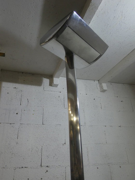 Image 1 of Modernist Polished Aluminium Floor Lamp