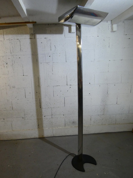 Image 1 of Modernist Polished Aluminium Floor Lamp