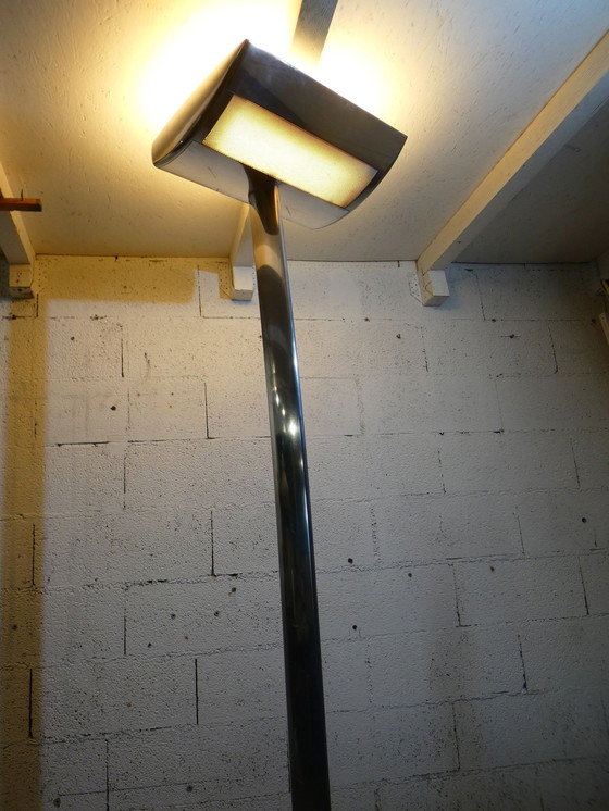 Image 1 of Modernist Polished Aluminium Floor Lamp