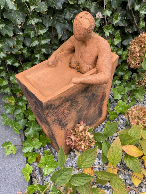 Katharina Ortleb Female In Bath Ceramic Statue