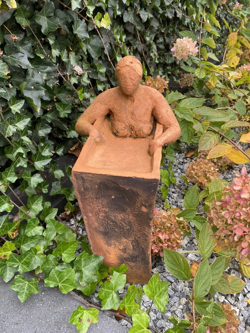 Katharina Ortleb Female In Bath Ceramic Statue