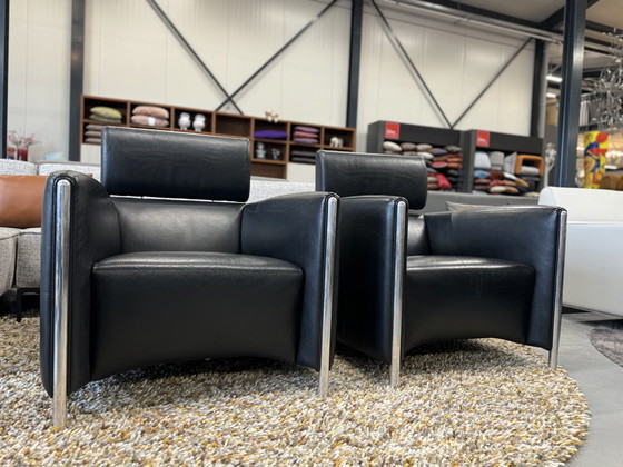 Image 1 of 2 Leolux Goncharov Armchairs black leather