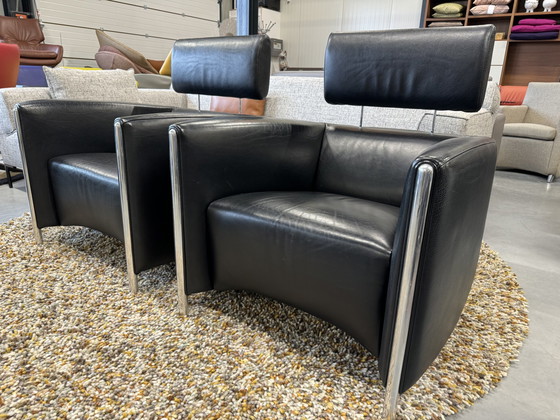 Image 1 of 2 Leolux Goncharov Armchairs black leather