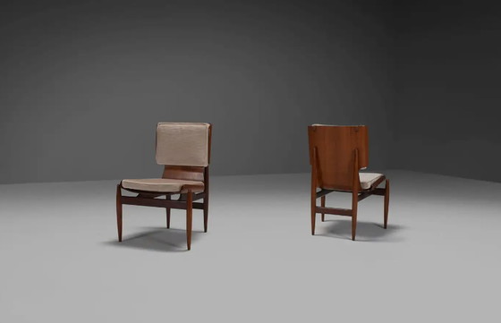 Image 1 of 2x Barovero Turino Mohair and Plywood Chairs