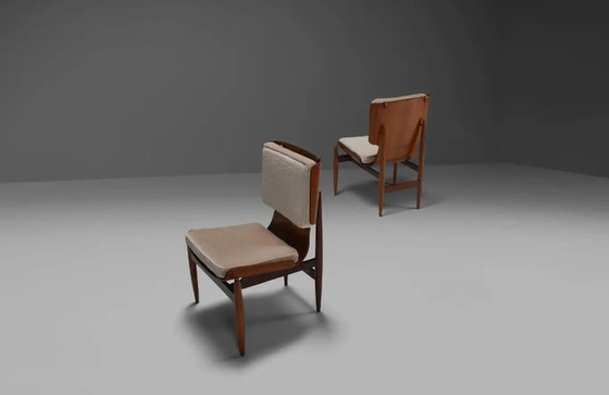 Image 1 of 2x Barovero Turino Mohair and Plywood Chairs