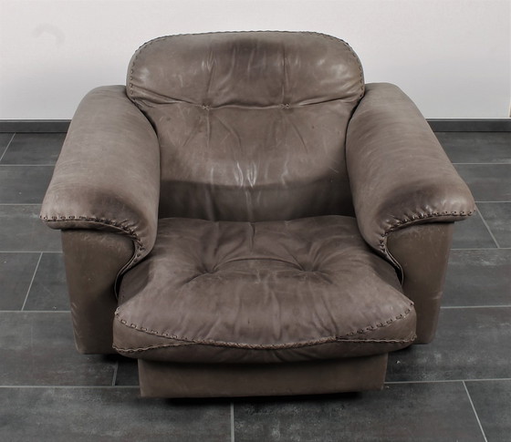 Image 1 of De Sede DS101 lounge chair in grey leather