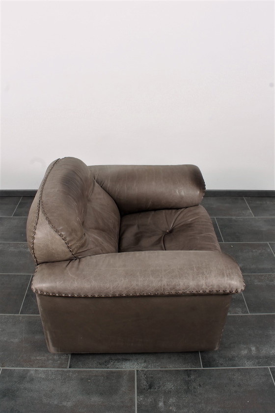 Image 1 of De Sede DS101 lounge chair in grey leather