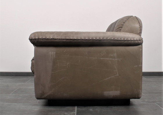 Image 1 of De Sede DS101 lounge chair in grey leather