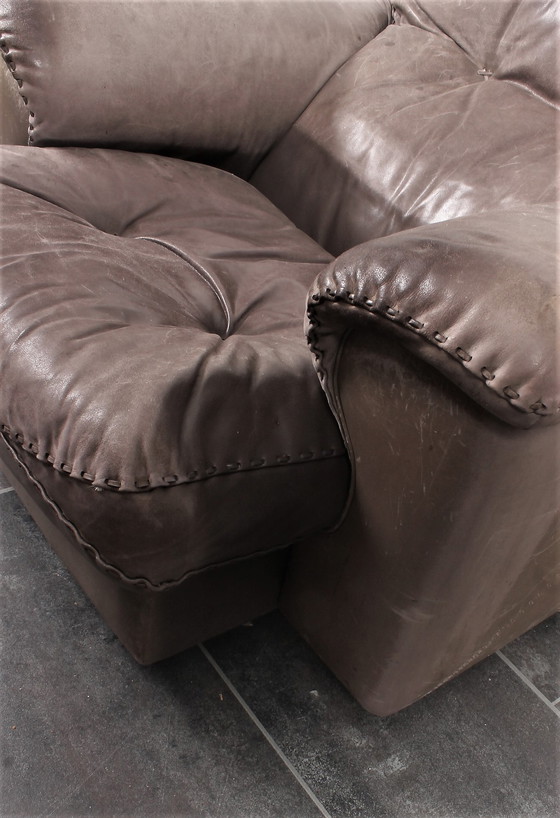 Image 1 of De Sede DS101 lounge chair in grey leather