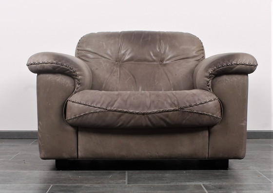 Image 1 of De Sede DS101 lounge chair in grey leather