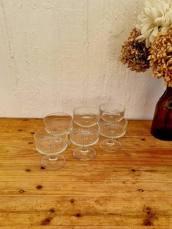 Image 1 of Set Of 6 Vintage Champagne Cups