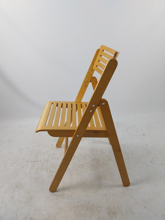 Image 1 of 2 X Folding Chair 1980'S Beech And Plywood