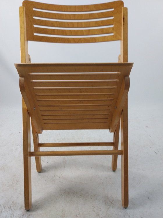 Image 1 of 2 X Folding Chair 1980'S Beech And Plywood