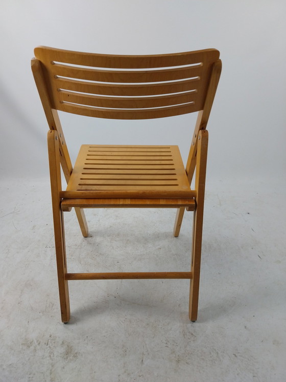 Image 1 of 2 X Folding Chair 1980'S Beech And Plywood