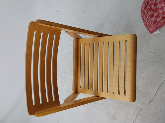 Image 1 of 2 X Folding Chair 1980'S Beech And Plywood