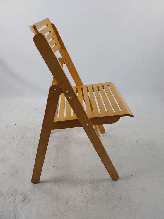 Image 1 of 2 X Folding Chair 1980'S Beech And Plywood