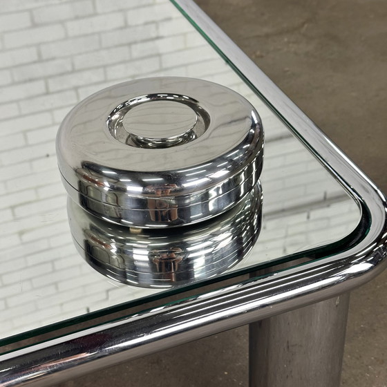 Image 1 of Chrome table decoration storage box