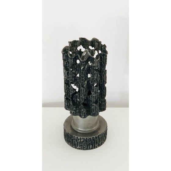 Image 1 of Vintage pewter lamp, Italy 1960