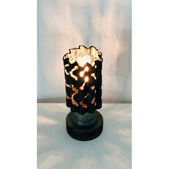 Image 1 of Vintage pewter lamp, Italy 1960