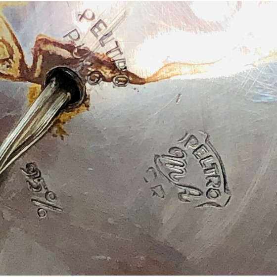 Image 1 of Vintage pewter lamp, Italy 1960