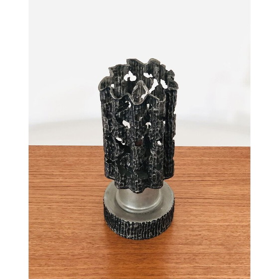 Image 1 of Vintage pewter lamp, Italy 1960