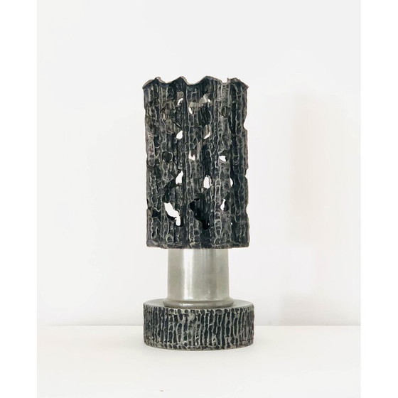 Image 1 of Vintage pewter lamp, Italy 1960